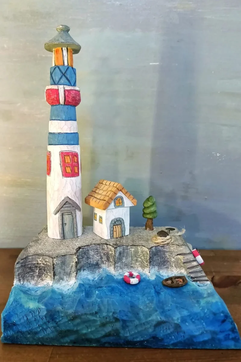Ahşap Oyma-Deniz Feneri Konsepti